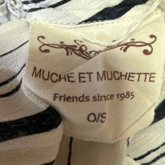 Muche Et Muchette White Stripe Chain Strap Cami Camisole Midi Shift Tank Dress S - Picture 5 of 5